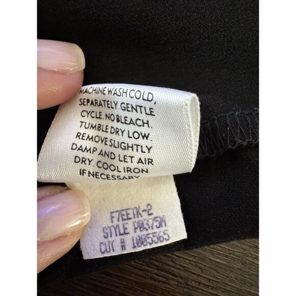 Eileen Fisher Stretch Pants Black Straight Leg Pull On USA MADE - Picture 9 of 10